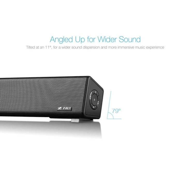 F&D 5W Wireless E200 Plus Sound Bar Speakers (Black) F&D 5W Wireless E200 Plus Sound Bar Speakers (Black)