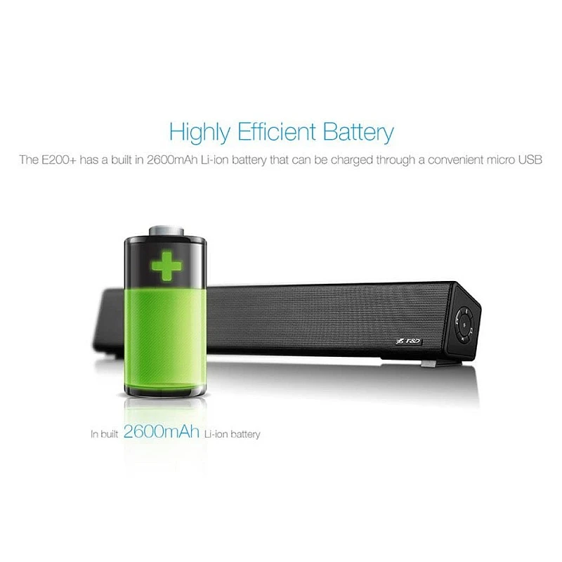 F&D 5W Wireless E200 Plus Sound Bar Speakers (Black) F&D 5W Wireless E200 Plus Sound Bar Speakers (Black)