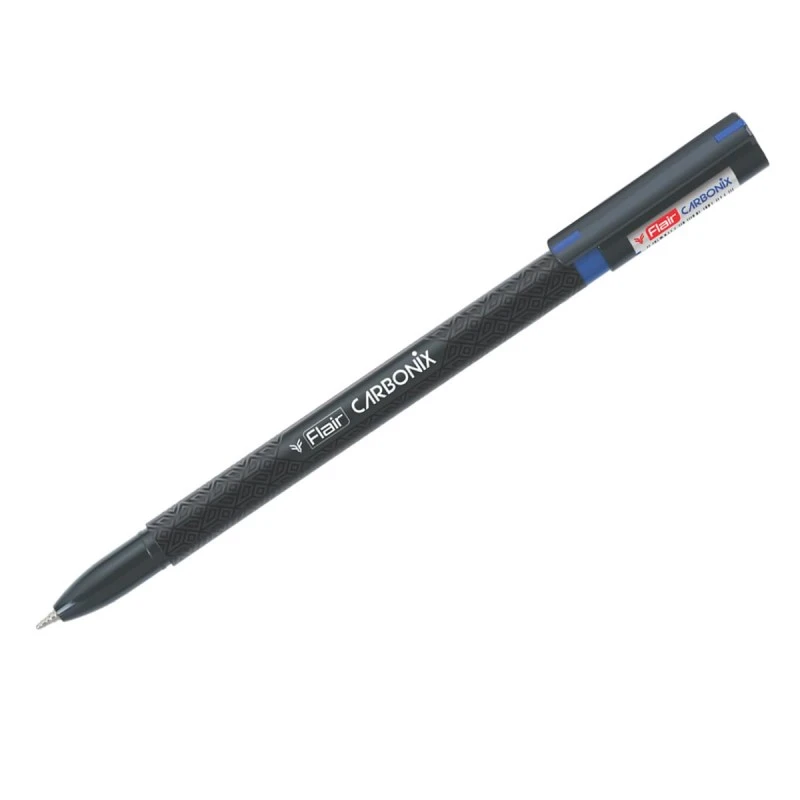 FLAIR Carbonix 0.7mm Ball Pen Tumbler | Liquid Ink Light Weight Pen | Comfortable Grip With Extra Smooth Writing Experience | Attractive Black Body | Blue, Black & Red Ink, Pack of 50 Pens FLAIR Carbonix 0.7mm Ball Pen Tumbler | Liquid Ink Light Weight Pen | Comfortable Grip With Extra Smooth Writing Experience | Attractive Black Body | Blue, Black & Red Ink, Pack of 50 Pens