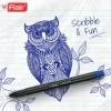 FLAIR Carbonix 0.7mm Ball Pen Tumbler | Liquid Ink Light Weight Pen | Comfortable Grip With Extra Smooth Writing Experience | Attractive Black Body | Blue, Black & Red Ink, Pack of 50 Pens FLAIR Carbonix 0.7mm Ball Pen Tumbler | Liquid Ink Light Weight Pen | Comfortable Grip With Extra Smooth Writing Experience | Attractive Black Body | Blue, Black & Red Ink, Pack of 50 Pens
