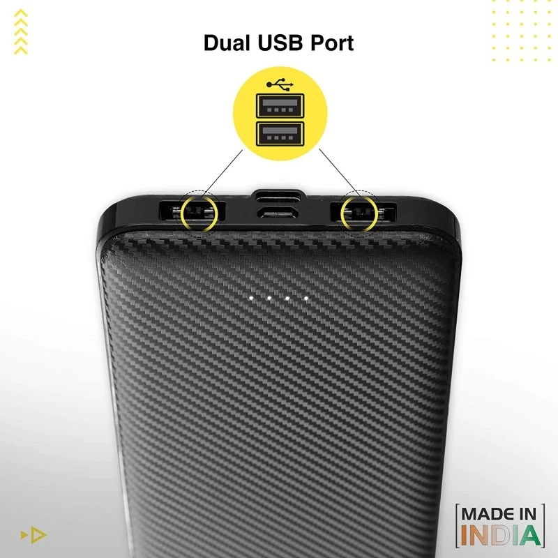 FLiX (Beetel) Decathon Slim 10,000 mAh Lithium Polymer Power Bank Type C Input and Output, Micro USB Port Input (Black) FLiX (Beetel) Decathon Slim 10,000 mAh Lithium Polymer Power Bank Type C Input and Output, Micro USB Port Input (Black)