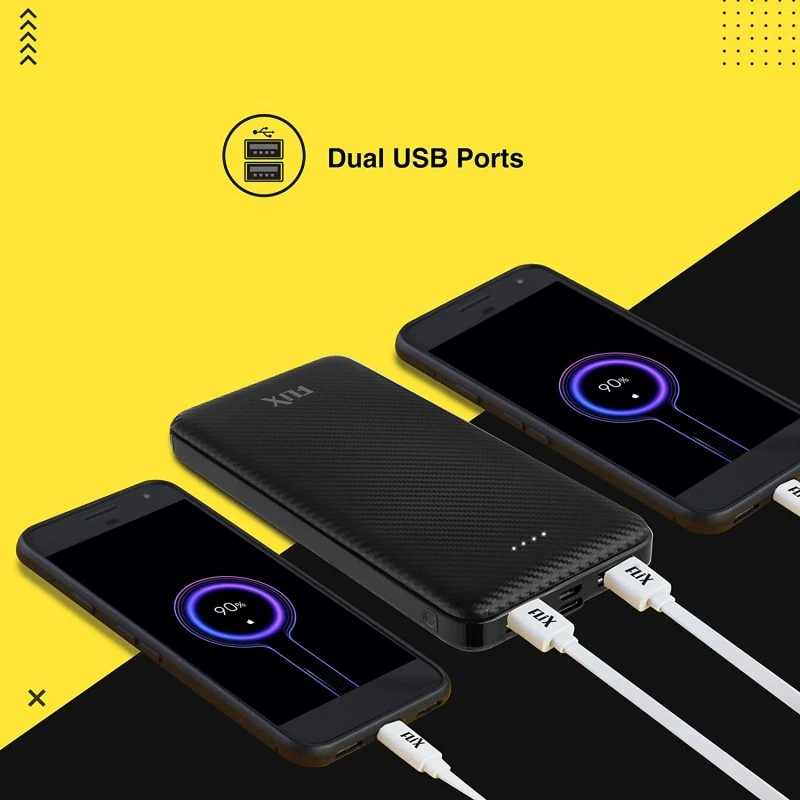 FLiX (Beetel) Decathon Slim 10,000 mAh Lithium Polymer Power Bank Type C Input and Output, Micro USB Port Input (Black) FLiX (Beetel) Decathon Slim 10,000 mAh Lithium Polymer Power Bank Type C Input and Output, Micro USB Port Input (Black)
