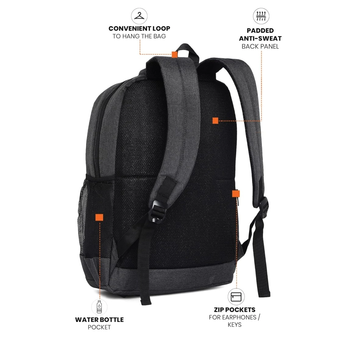 FUR JADEN Travel Laptop Backpack, Business Backpacks with USB Charging Port, Water Resistant College School Computer Bag for Men & Women Fits Under 15.6 inch Laptop and Notebook