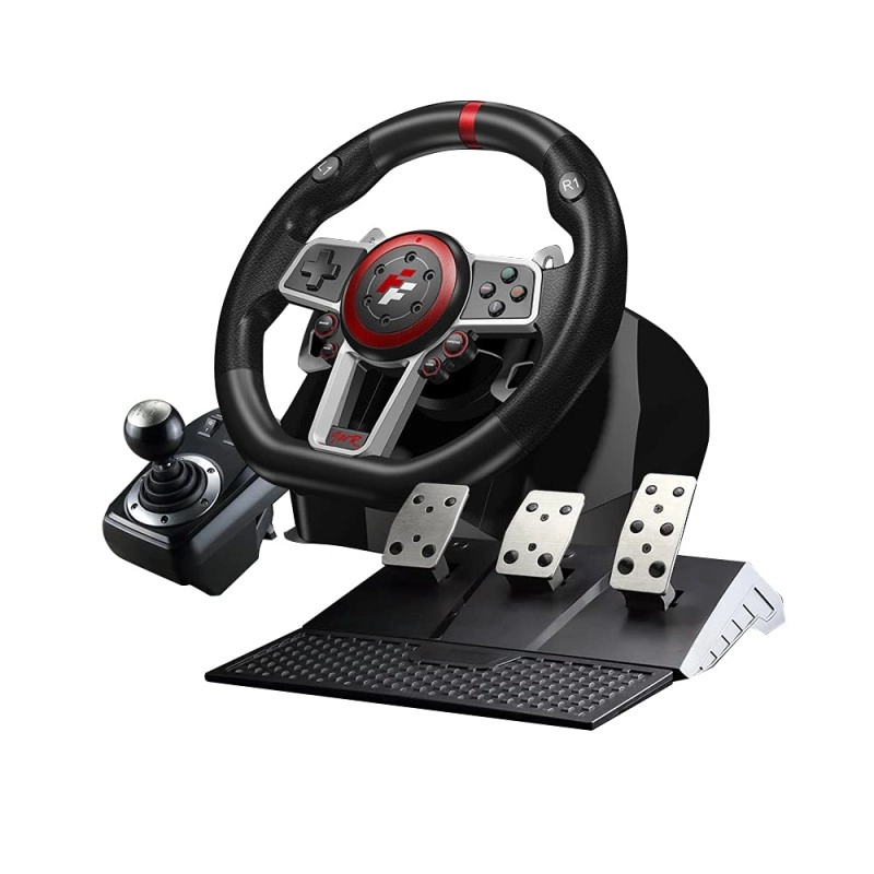 Flashfire Suzuka 900R Racing Wheel Set With Clutch pedals and H-shifter for PC, PS3, PS4, Xbox 360, XBOX ONE and Nintendo Switch(Es900R) Flashfire Suzuka 900R Racing Wheel Set With Clutch pedals and H-shifter for PC, PS3, PS4, Xbox 360, XBOX ONE and Nintendo Switch(Es900R)