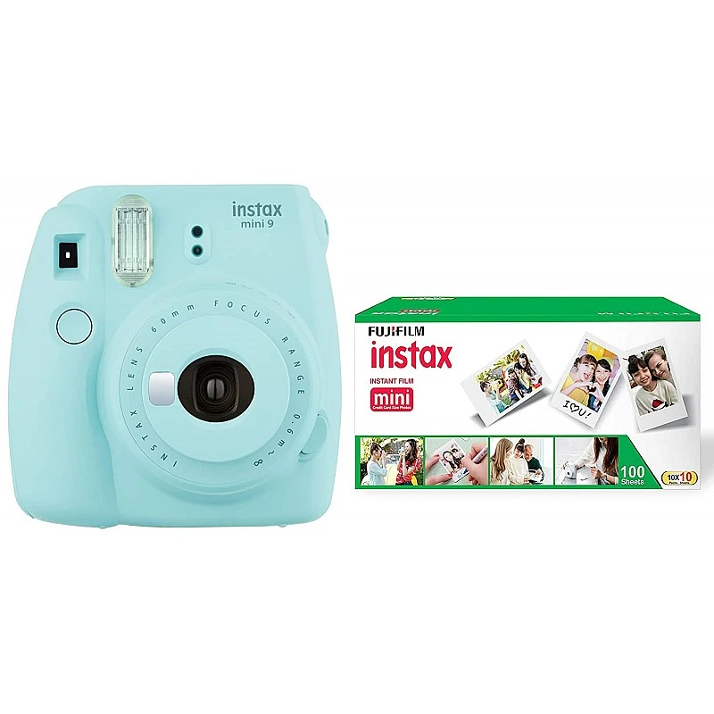 Fujifilm Instax Mini 9 Instant Camera (Ice Blue) - Fujifilm Instax Mini 9 Instant Camera (Ice Blue) -