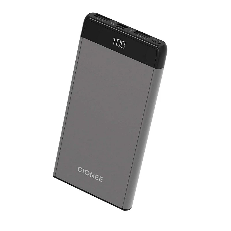 GIONEE 10000 mAh Fast Charging 15 W Power Bank PB10K1S (Grey) GIONEE 10000 mAh Fast Charging 15 W Power Bank PB10K1S (Grey)