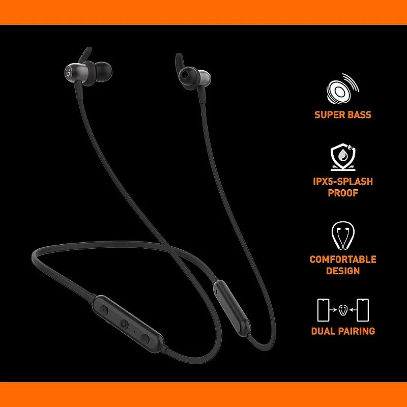 GIONEE Trance 103 Wireless in Ear Neckband Headphone with Mic (Red) GIONEE Trance 103 Wireless in Ear Neckband Headphone with Mic (Red)