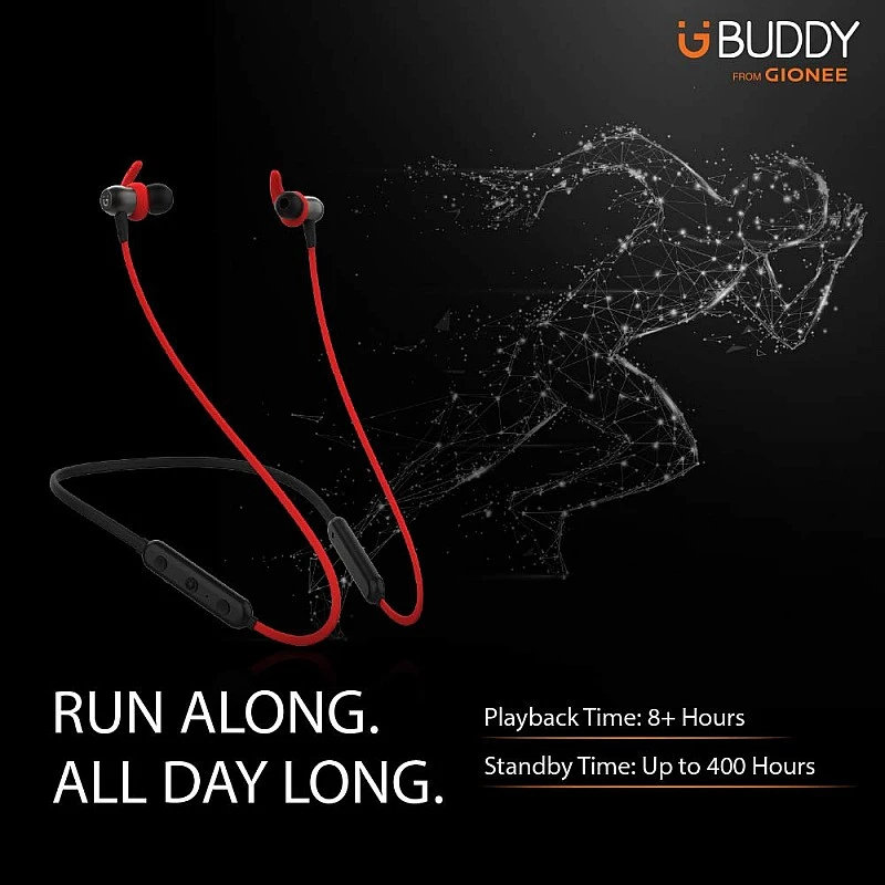 GIONEE Trance 103 Wireless in Ear Neckband Headphone with Mic (Red) GIONEE Trance 103 Wireless in Ear Neckband Headphone with Mic (Red)