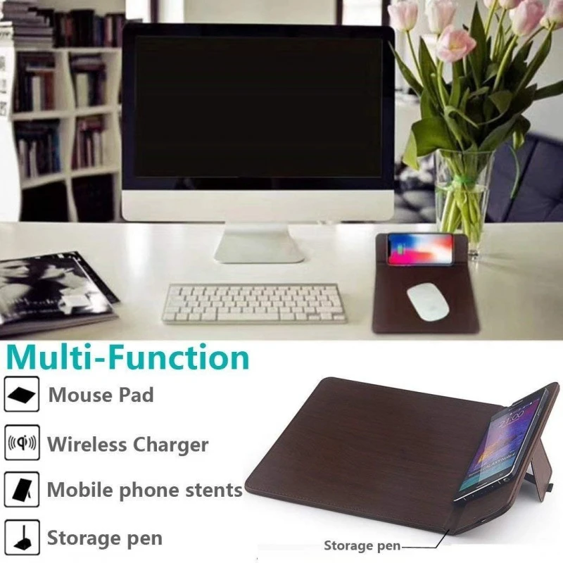 Geekpro 5W Wireless Fast Charging Mouse Pad Station Mat For Mobile Phones And Cellular Phones (Brown) Geekpro 5W Wireless Fast Charging Mouse Pad Station Mat For Mobile Phones And Cellular Phones (Brown)