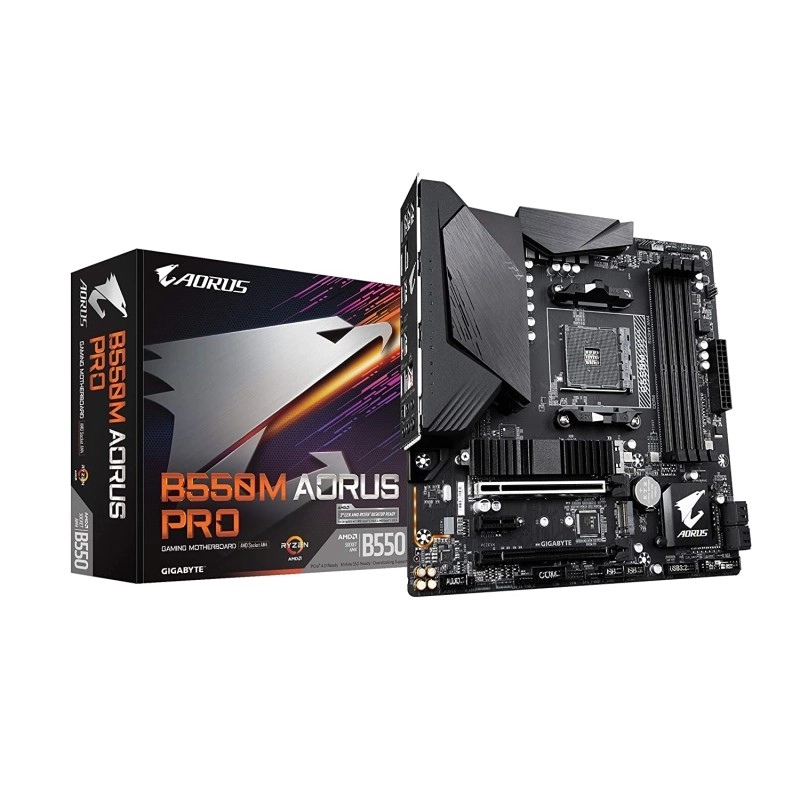 Gigabyte B550M AORUS PRO-P AMD Ryzen 5000 B550 Micro ATX M.2 Thermal Guard HDMI DVI USB 3.2 Gen 2 DDR4 Motherboard Gigabyte B550M AORUS PRO-P AMD Ryzen 5000 B550 Micro ATX M.2 Thermal Guard HDMI DVI USB 3.2 Gen 2 DDR4 Motherboard