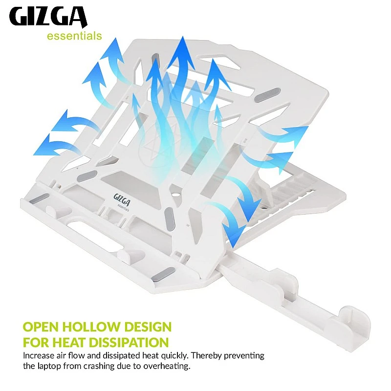Gizga Essentials 2-in-1 Laptop Stand 360° Rotating 10 Adjustable Angles for All 12-15.6-Inch Laptops Notebook with Mobile Holder (Black) Gizga Essentials 2-in-1 Laptop Stand 360° Rotating 10 Adjustable Angles for All 12-15.6-Inch Laptops Notebook with Mobile Holder (Black)