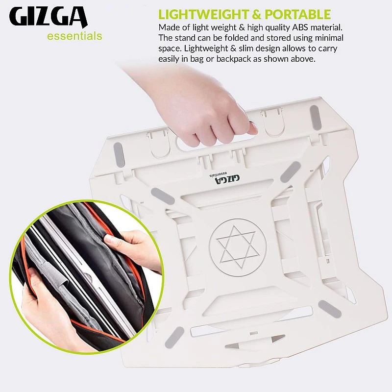Gizga Essentials 2-in-1 Laptop Stand 360° Rotating 10 Adjustable Angles for All 12-15.6-Inch Laptops Notebook with Mobile Holder (Black) Gizga Essentials 2-in-1 Laptop Stand 360° Rotating 10 Adjustable Angles for All 12-15.6-Inch Laptops Notebook with Mobile Holder (Black)