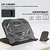 Gizga Essentials 2-in-1 Laptop Stand 360° Rotating 10 Adjustable Angles for All 12-15.6-Inch Laptops Notebook with Mobile Holder (Black) Gizga Essentials 2-in-1 Laptop Stand 360° Rotating 10 Adjustable Angles for All 12-15.6-Inch Laptops Notebook with Mobile Holder (Black)