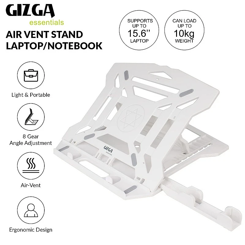 Gizga Essentials 2-in-1 Laptop Stand 360° Rotating 10 Adjustable Angles for All 12-15.6-Inch Laptops Notebook with Mobile Holder (Black) Gizga Essentials 2-in-1 Laptop Stand 360° Rotating 10 Adjustable Angles for All 12-15.6-Inch Laptops Notebook with Mobile Holder (Black)