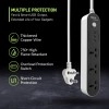 Gizga Essentials Power Extension Board 3 USB 3.1A Auto-Max Ports, 3 Universal Thermal Trip Electrical Multi Plug Sockets Black