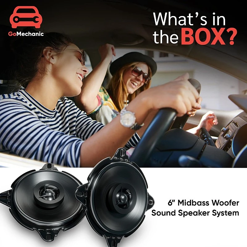 GoMechanic Component Speaker for Car - 160 Watts 2-Way Coaxial Music System with Bass Woofer Sound – 6-Inch Stereo System for Car – 660W Max Output (Sonus S2-6 Inch, Black) GoMechanic Component Speaker for Car - 160 Watts 2-Way Coaxial Music System with Bass Woofer Sound – 6-Inch Stereo System for Car – 660W Max Output (Sonus S2-6 Inch, Black)