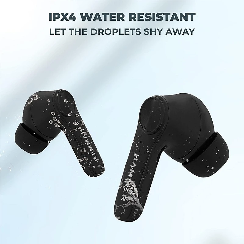 HAMMER Airflow 2.0 Bluetooth Truly Wireless in Ear Earbuds with Mic (Midnight Black) HAMMER Airflow 2.0 Bluetooth Truly Wireless in Ear Earbuds with Mic (Midnight Black)