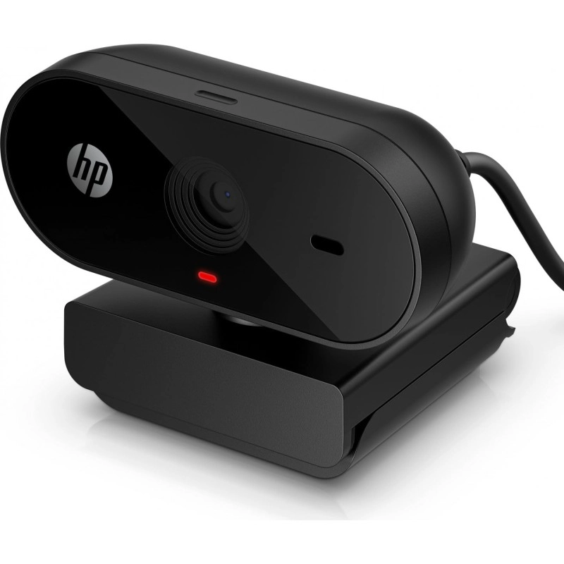 HP 325 1080p Full HD USB Computer Webcam with Mic & Privacy Cover - for Desktop, Laptop, & Chromebook Zoom & Teams Compatible - Clip Mount, Tripod Support, 66º Wide-Angle