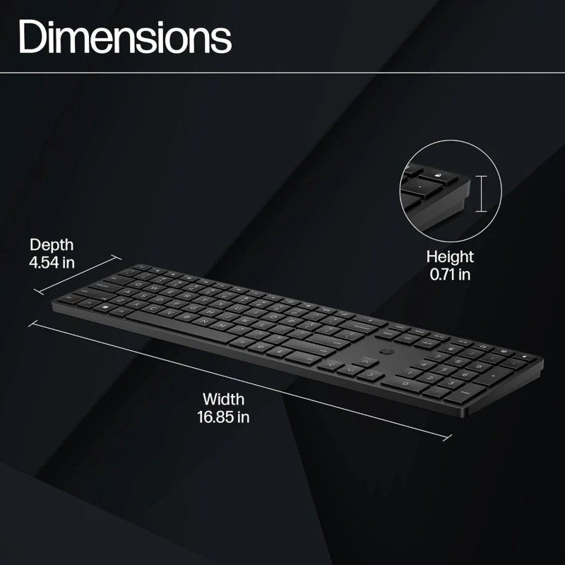 HP 450 Programmable Wireless, Full Size; 3-Zone Layout Keyboard, 2.4 Ghz Wireless Connection, Compatible with Pcs with Available USB-A Port, Black HP 450 Programmable Wireless, Full Size; 3-Zone Layout Keyboard, 2.4 Ghz Wireless Connection, Compatible with Pcs with Available USB-A Port, Black
