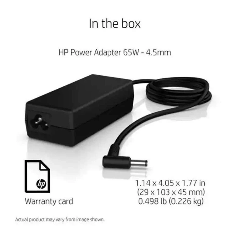 HP 65W AC Laptops Charger Adapter 4.5mm for HP Pavilion Black (Without Power Cable) HP 65W AC Laptops Charger Adapter 4.5mm for HP Pavilion Black (Without Power Cable)