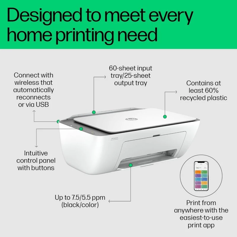 HP Ink Advantage 2876 WiFi Colour Printer - Print/Scan/Copy Ideal for Home HP Ink Advantage 2876 WiFi Colour Printer - Print/Scan/Copy Ideal for Home