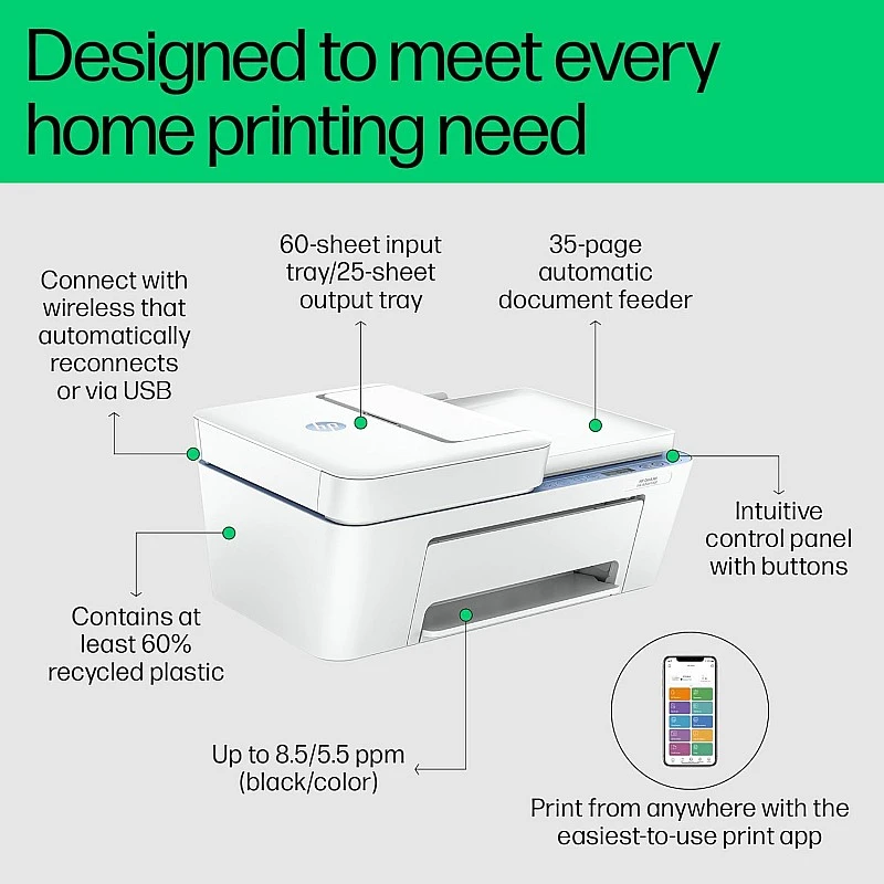 HP Ink Advantage 4278 WiFi Colour Printer - Print/Scan/Copy with ADF Ideal for Home/Small Office HP Ink Advantage 4278 WiFi Colour Printer - Print/Scan/Copy with ADF Ideal for Home/Small Office