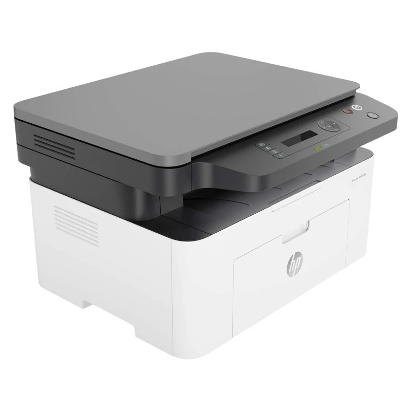 HP Laser MFP 136a, Print, Copy, Scan, 40-Sheet ADF, Ethernet, Hi-Speed USB 2.0, Up to 21 ppm, 150-sheet Input Tray, 100-sheet Output Tray, 10,000-page Duty Cycle, Black and White, 4ZB85A HP Laser MFP 136a, Print, Copy, Scan, 40-Sheet ADF, Ethernet, Hi-Speed USB 2.0, Up to 21 ppm, 150-sheet Input Tray, 100-sheet Output Tray, 10,000-page Duty Cycle, Black and White, 4ZB85A