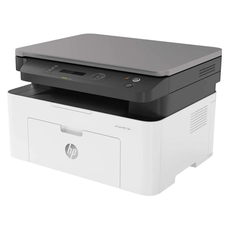 HP Laser MFP 136a, Print, Copy, Scan, 40-Sheet ADF, Ethernet, Hi-Speed USB 2.0, Up to 21 ppm, 150-sheet Input Tray, 100-sheet Output Tray, 10,000-page Duty Cycle, Black and White, 4ZB85A HP Laser MFP 136a, Print, Copy, Scan, 40-Sheet ADF, Ethernet, Hi-Speed USB 2.0, Up to 21 ppm, 150-sheet Input Tray, 100-sheet Output Tray, 10,000-page Duty Cycle, Black and White, 4ZB85A