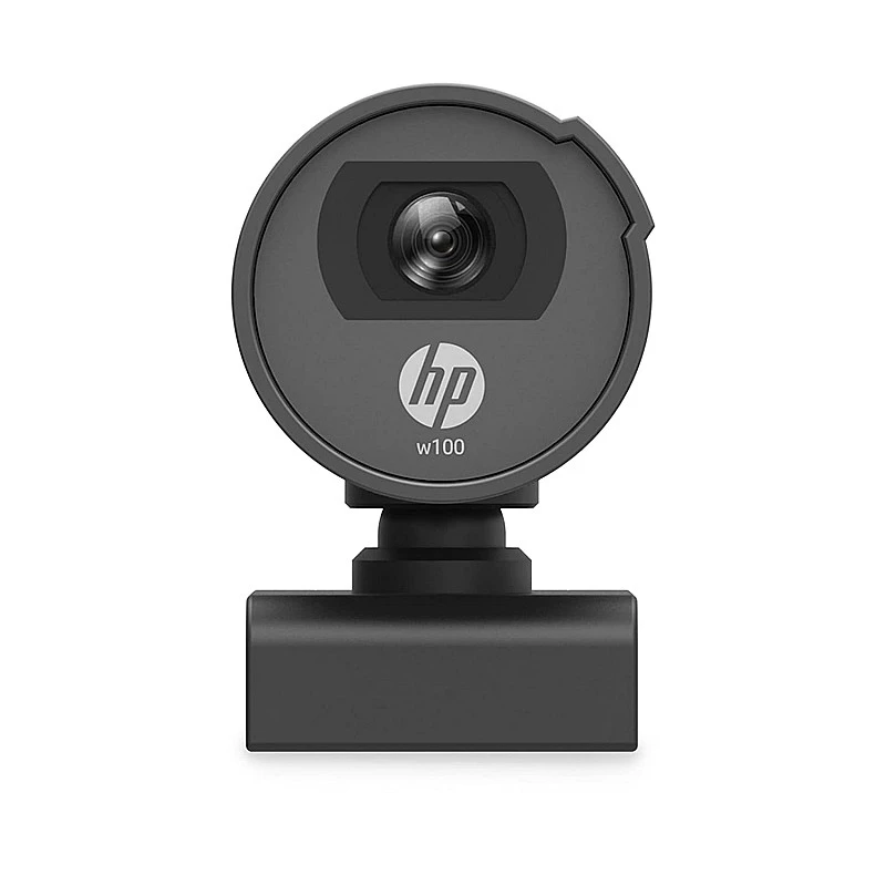 HP w100 480p/30 Fps Webcam, Built-in Mic, Plug and Play, Wide-Angle View for Video Calling, Skype, Zoom, Microsoft Teams, Black HP w100 480p/30 Fps Webcam, Built-in Mic, Plug and Play, Wide-Angle View for Video Calling, Skype, Zoom, Microsoft Teams, Black