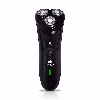 Havells RS7010 - 3 Head Rotary Shaver with Built in pop-up Trimmer for Wet & Dry Shave (Black)