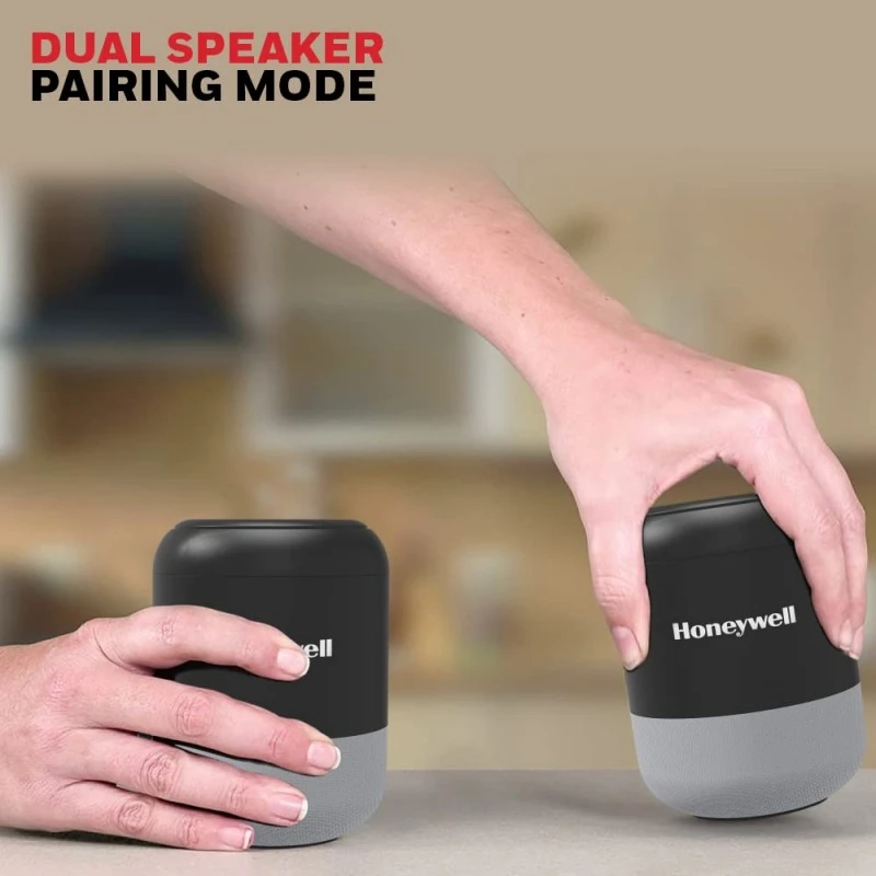 Honeywell Trueno U100 Duo, Lightweight & Portable Wireless Bluetooth Speaker, TWS Feature and Upto 24 Hours Playtime for 2 Speakers (Grey) Honeywell Trueno U100 Duo, Lightweight & Portable Wireless Bluetooth Speaker, TWS Feature and Upto 24 Hours Playtime for 2 Speakers (Grey)