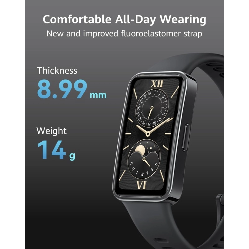 Huawei Band 9, Comfortable All-Day Wearing, Sleep Tracking, Fast Charging, Durable Battery, Intelligent Brightness Adjustments, 100 Different Workout Modes, Compatible with iOS&Android (Black)