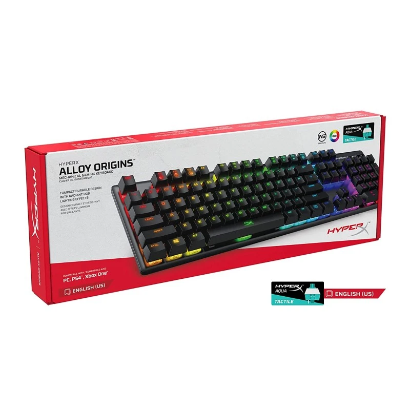 HyperX Alloy Origins Mechanical USB Gaming Keyboard Software Controlled Light and Macro Customization Linear Switch Red-RGB LED Backlit Black HyperX Alloy Origins Mechanical USB Gaming Keyboard Software Controlled Light and Macro Customization Linear Switch Red-RGB LED Backlit Black