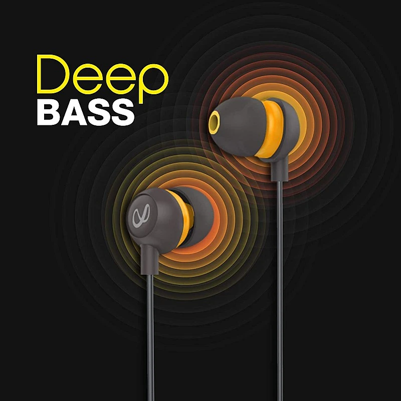Infinity by Harman Zip 20 in-Ear Deep Bass Headphones with Mic Black Infinity by Harman Zip 20 in-Ear Deep Bass Headphones with Mic Black