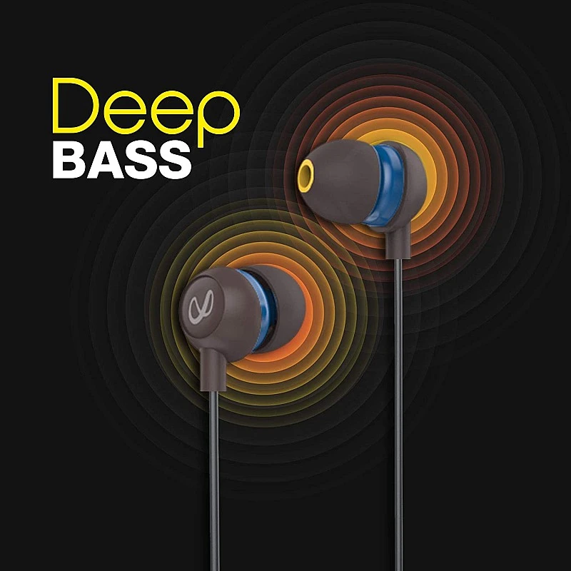 Infinity by Harman Zip 20 in-Ear Deep Bass Headphones with Mic Black Infinity by Harman Zip 20 in-Ear Deep Bass Headphones with Mic Black
