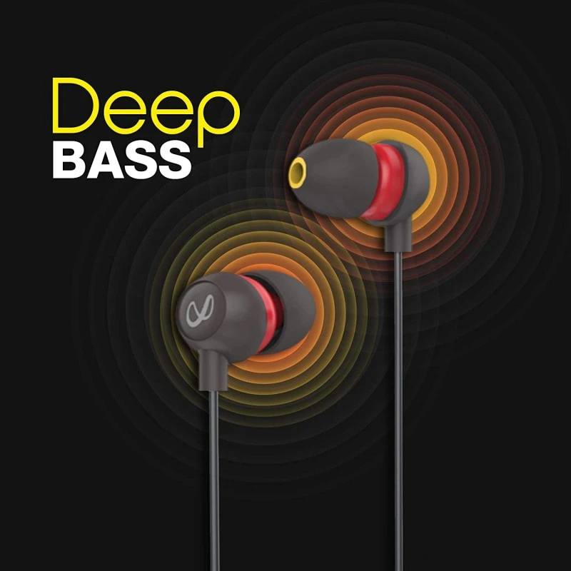 Infinity by Harman Zip 20 in-Ear Deep Bass Headphones with Mic Black Infinity by Harman Zip 20 in-Ear Deep Bass Headphones with Mic Black