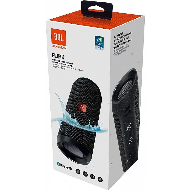 JBL FLIP 4 Wireless Portable Bluetooth Speaker (Black) JBL FLIP 4 Wireless Portable Bluetooth Speaker (Black)