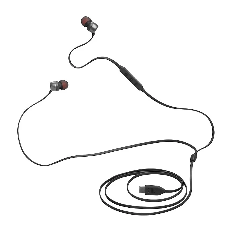 JBL Tune 310 Wired in-Ear Type C Headphones, Hi-Res Audio with Digital-to-Analog Converter, 3-Button EQ Preset Remote with Microphone, Tangle-Free Flat Cable, Compatible with USB-C Devices (Black) JBL Tune 310 Wired in-Ear Type C Headphones, Hi-Res Audio with Digital-to-Analog Converter, 3-Button EQ Preset Remote with Microphone, Tangle-Free Flat Cable, Compatible with USB-C Devices (Black)