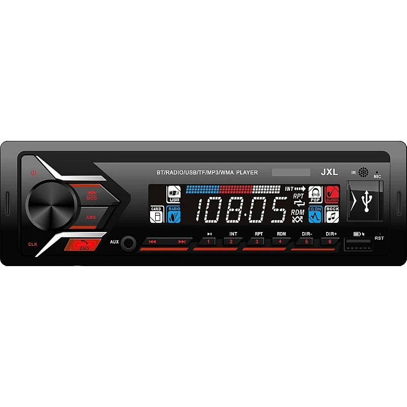 JXL-410BT Car Stereo 220W Universal Fit Single Din Mp3 Car Stereo with Dual USB Ports/Bluetooth/Hands Free Calling/FM/AUX Input/SD Card Slot & Remote Control JXL-410BT Car Stereo 220W Universal Fit Single Din Mp3 Car Stereo with Dual USB Ports/Bluetooth/Hands Free Calling/FM/AUX Input/SD Card Slot & Remote Control