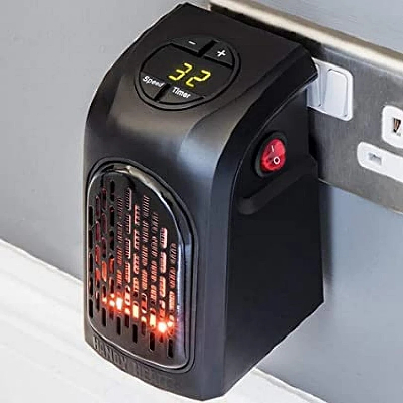 airtree Mini Electric Handy Room Heater Compact Plug-in, The Wall Outlet 400 Watts, Handy Air Warmer Blower Adjustable Timer Digital Display airtree Mini Electric Handy Room Heater Compact Plug-in, The Wall Outlet 400 Watts, Handy Air Warmer Blower Adjustable Timer Digital Display