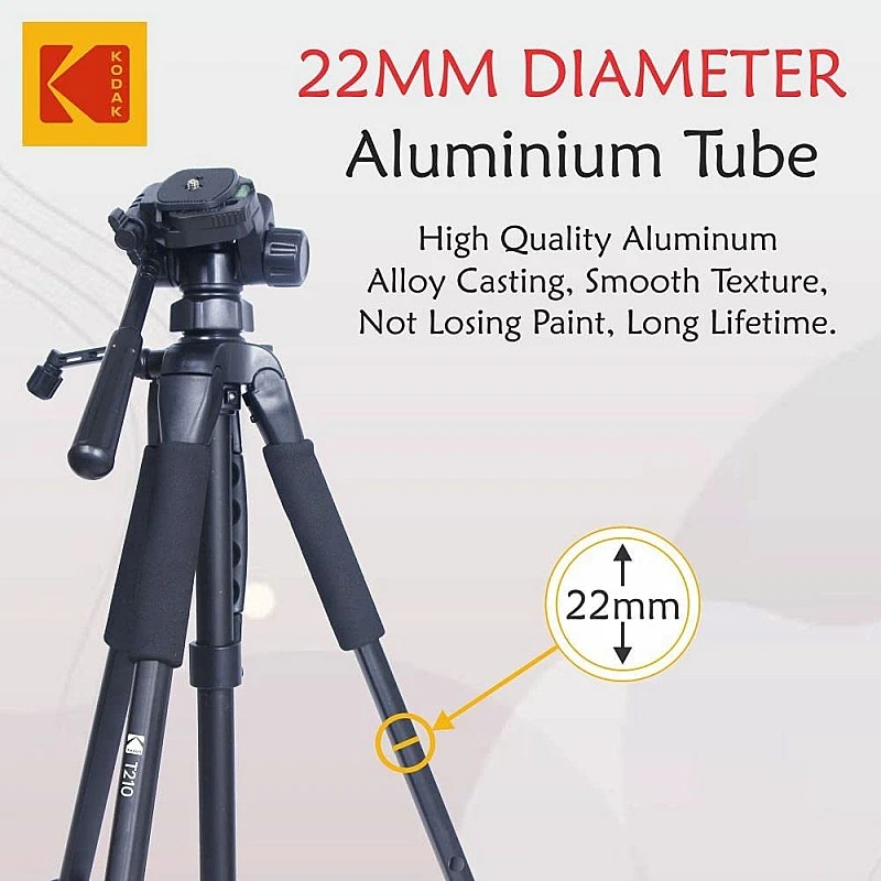 Kodak T210 150cm Three Way Pan Movement Tripod for Camera (Black) Kodak T210 150cm Three Way Pan Movement Tripod for Camera (Black)