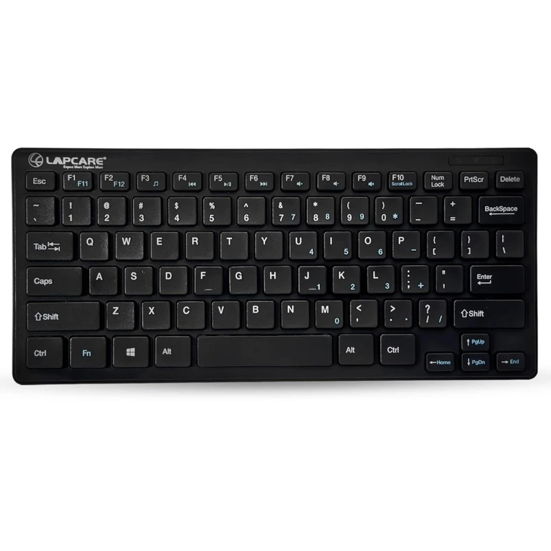 LAPCARE D-Lite Plus Wireless Keyboard with 2.4 Ghz & 10 M Bt Range &78 Keys, 8 Million Key Life, Minimalist Design,Compatible Window98, Me, 2000, Xp, Windows Vista/7/8/10,Linux (D-Lite + Blk), Black LAPCARE D-Lite Plus Wireless Keyboard with 2.4 Ghz & 10 M Bt Range &78 Keys, 8 Million Key Life, Minimalist Design,Compatible Window98, Me, 2000, Xp, Windows Vista/7/8/10,Linux (D-Lite + Blk), Black
