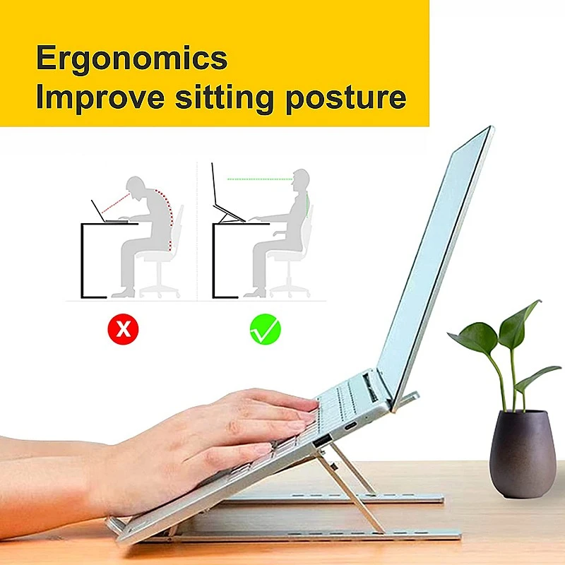 LAPGO - Aluminum Foldable stand with Pouch up to 15.6" Laptop LAPGO - Aluminum Foldable stand with Pouch up to 15.6" Laptop