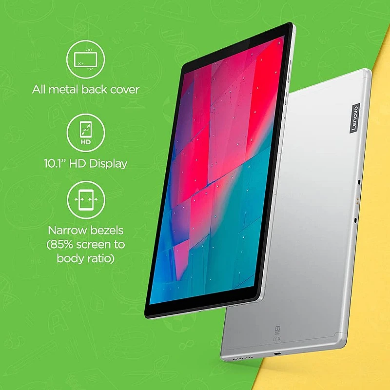 Lenovo Tab M10 HD 2nd Gen (10.1 inch(25cm), 4 GB, 64 GB, Wi-Fi+LTE), Platinum Grey with Metallic Body and Octa-core Processor Lenovo Tab M10 HD 2nd Gen (10.1 inch(25cm), 4 GB, 64 GB, Wi-Fi+LTE), Platinum Grey with Metallic Body and Octa-core Processor
