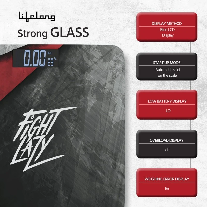 Lifelong ActiveFlex Weighing Scale (Fight Lazy Series LLWS45- Active Black)|Digital Weight Machine for Body Weight|Thick Tempered Glass with LCD Display|Bathroom Weighing Scale Lifelong ActiveFlex Weighing Scale (Fight Lazy Series LLWS45- Active Black)|Digital Weight Machine for Body Weight|Thick Tempered Glass with LCD Display|Bathroom Weighing Scale