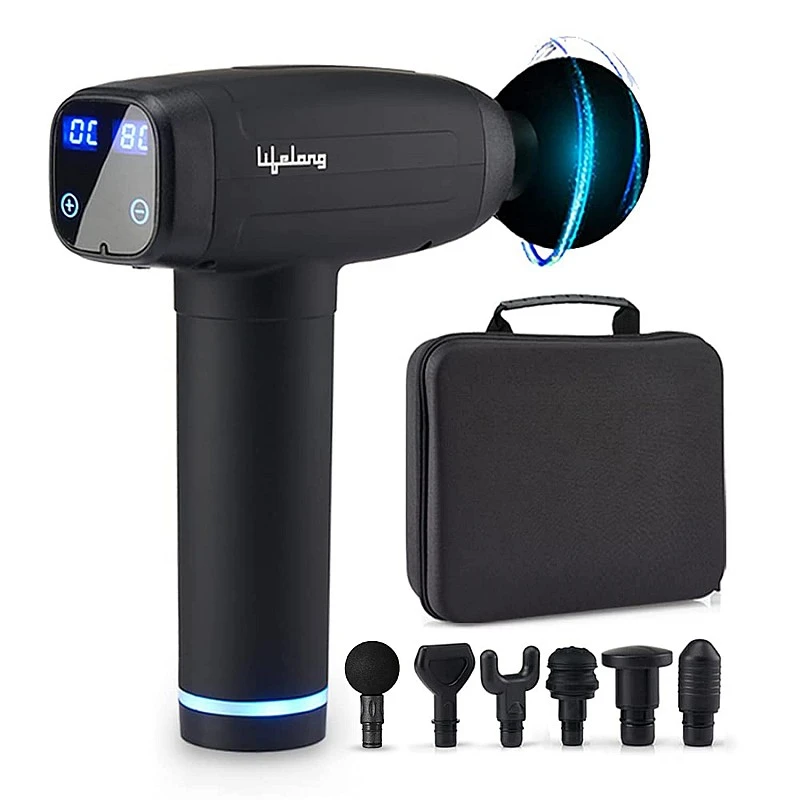 Lifelong Gun Massager for Pain Relief - Massage Gun Machine for Fully Body - Gun Massager Rechargeable with 6 Speed Setting for Muscle Massage of Back, Neck, Shoulder, Hand, Foot & Leg for daily use Lifelong Gun Massager for Pain Relief - Massage Gun Machine for Fully Body - Gun Massager Rechargeable with 6 Speed Setting for Muscle Massage of Back, Neck, Shoulder, Hand, Foot & Leg for daily use