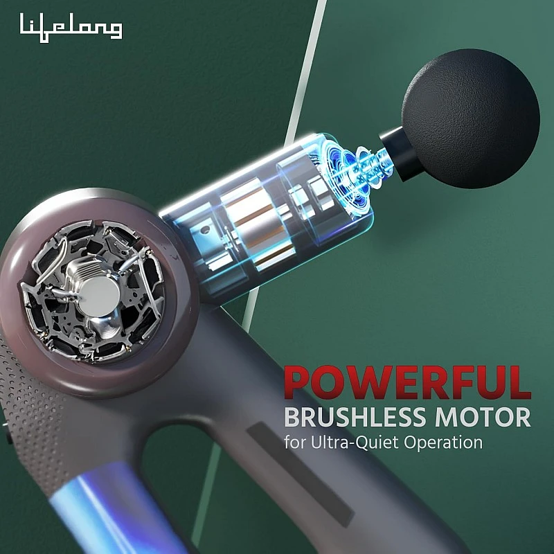 Lifelong Gun Massager for Pain Relief - Massage Gun Machine for Fully Body - Gun Massager Rechargeable with 6 Speed Setting for Muscle Massage of Back, Neck, Shoulder, Hand, Foot & Leg for daily use Lifelong Gun Massager for Pain Relief - Massage Gun Machine for Fully Body - Gun Massager Rechargeable with 6 Speed Setting for Muscle Massage of Back, Neck, Shoulder, Hand, Foot & Leg for daily use
