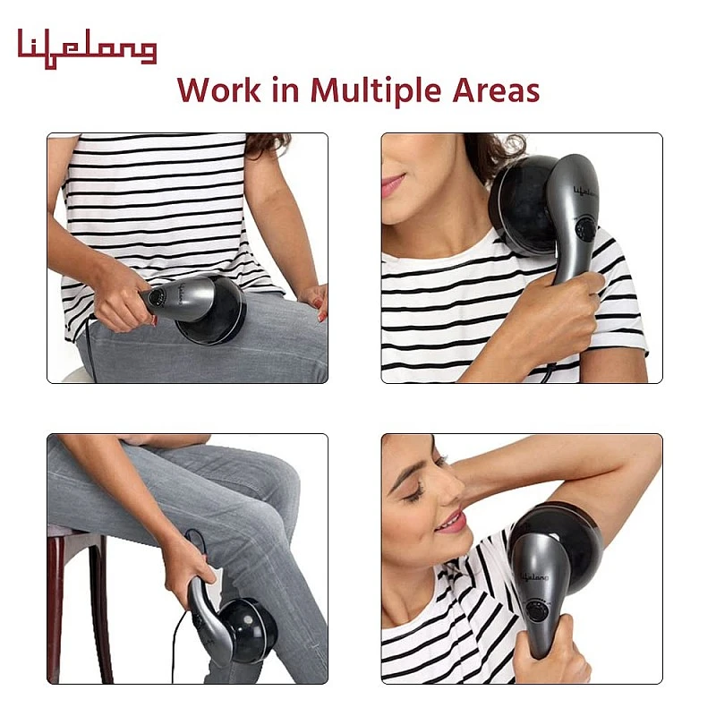 Lifelong LLM171 Electric Handheld Pain Relief Full Body Massager for Neck, Back, Leg & Foot, Gray Lifelong LLM171 Electric Handheld Pain Relief Full Body Massager for Neck, Back, Leg & Foot, Gray