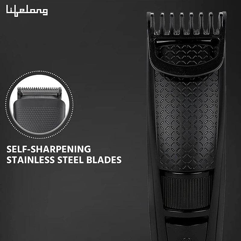 Lifelong Trimmer- Runtime 50 minutes, 20 Length Settings Cordless Beard Trimmer| Trimmer with Charging Indicator (LLPCM05, Black) Lifelong Trimmer- Runtime 50 minutes, 20 Length Settings Cordless Beard Trimmer| Trimmer with Charging Indicator (LLPCM05, Black)