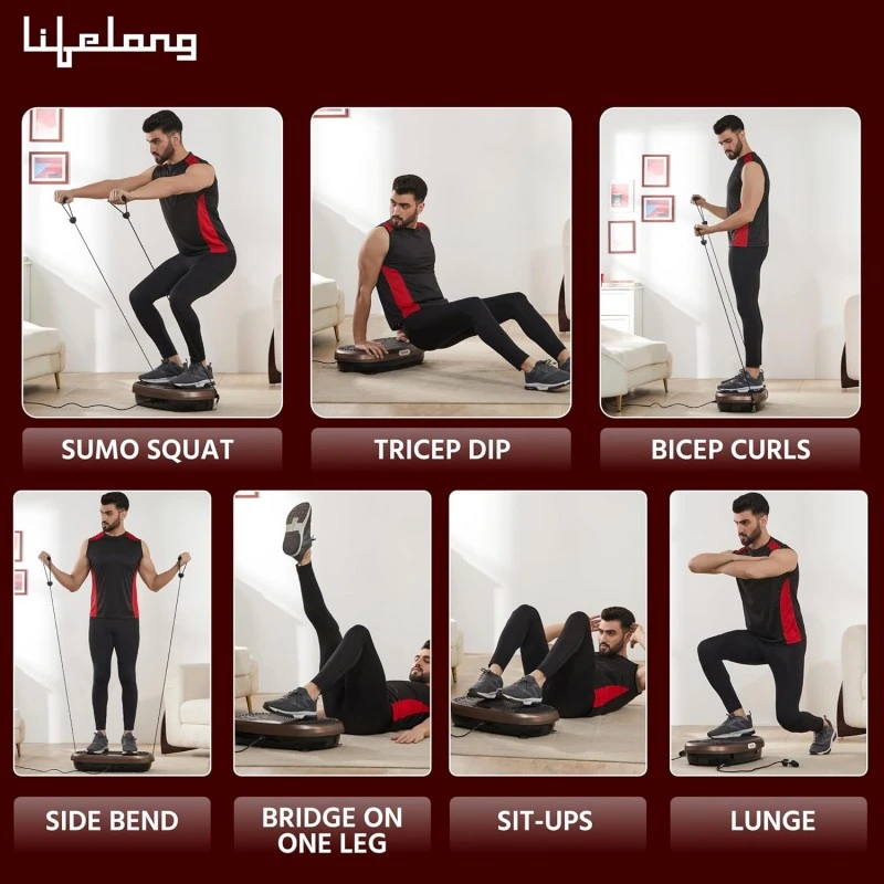 Lifelong Vibration Plate Machine for Home - Body Vibration Weight Loss Machine for Women & Men - Muscle Toning, Pain Relief, Flexibility, Gym Equipment for Calorie Burning Comes with 5 Program Modes Lifelong Vibration Plate Machine for Home - Body Vibration Weight Loss Machine for Women & Men - Muscle Toning, Pain Relief, Flexibility, Gym Equipment for Calorie Burning Comes with 5 Program Modes